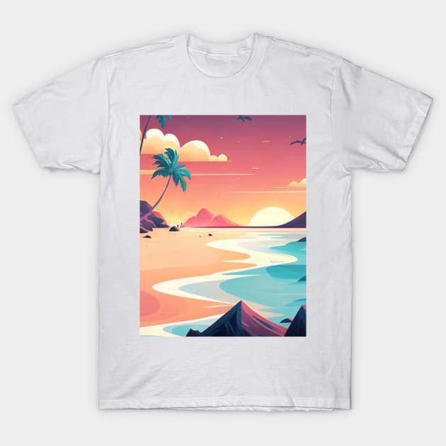 Beach, Tropical ocean T-Shirt by designgoodstore_2